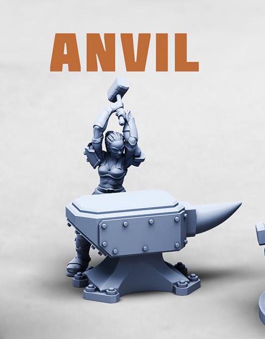 Ironworks Forge Expansion Set, Modular Scenery Kit - Print Minis