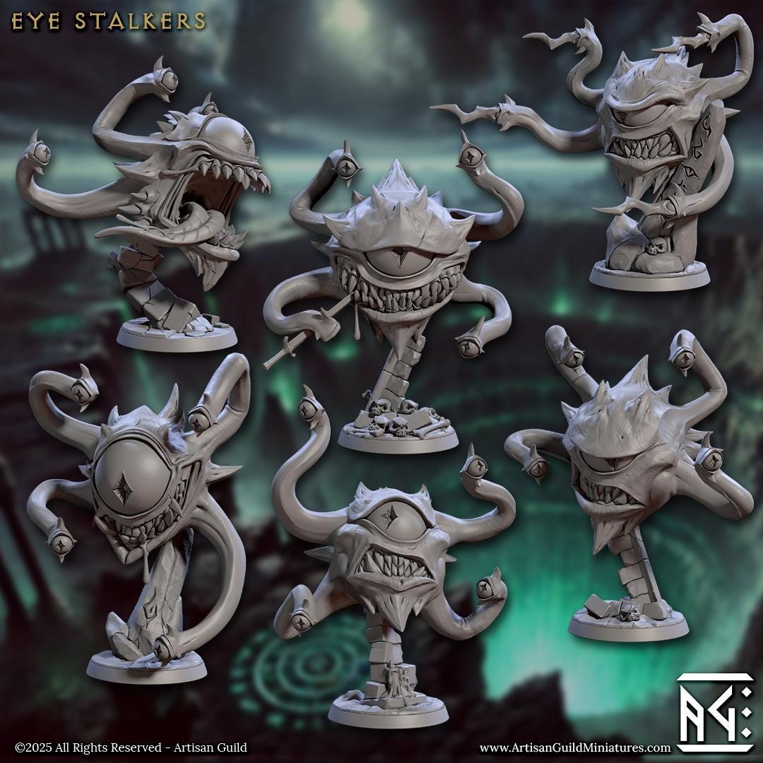 Eye Stalkers - Terrain Bases (6 Variants Available) - Artisan Guild