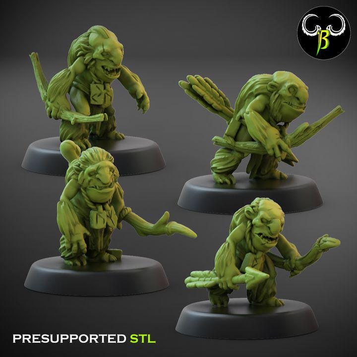 Rune Trogg, Bows Set 3 (4 Variants Available) - Clay Beast Creations