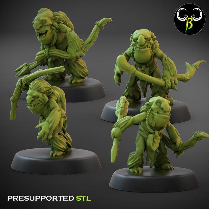 Rune Trogg, Bows Set 2 (4 Variants Available) - Clay Beast Creations