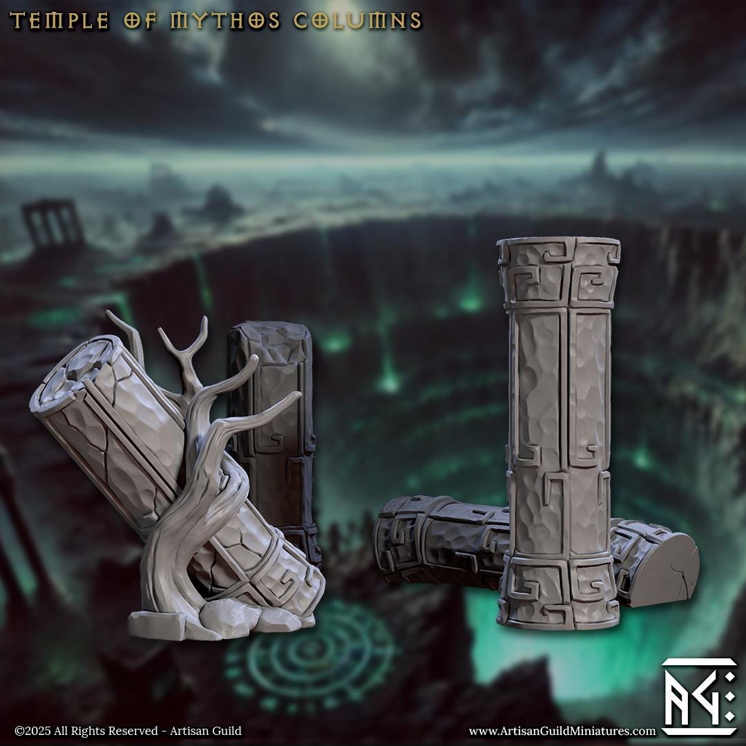 Temple of Mythos, Columns - Terrain Set - Artisan Guild