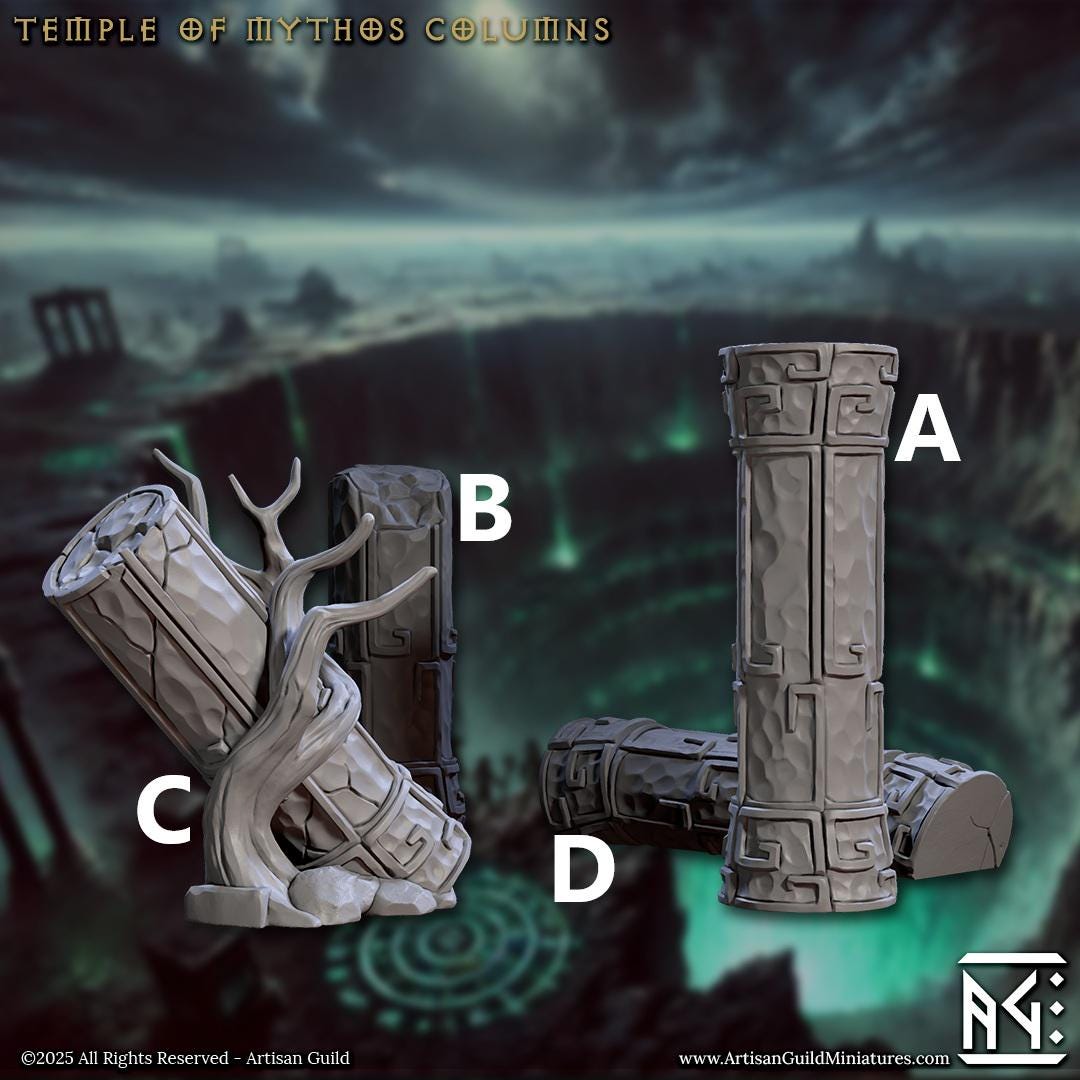 Temple of Mythos, Columns - Terrain Set - Artisan Guild
