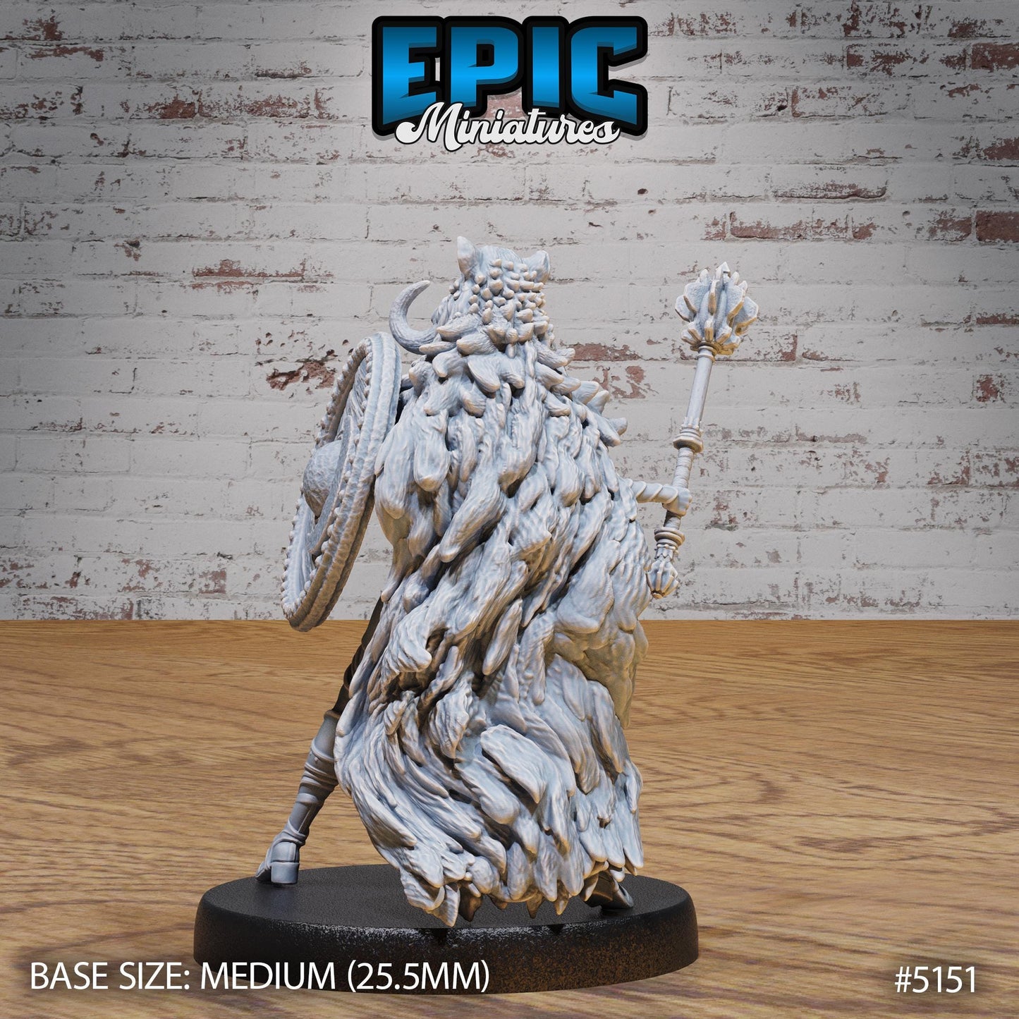 Boar Coat Warrior Lady (3 Variants Available) - Epic Miniatures