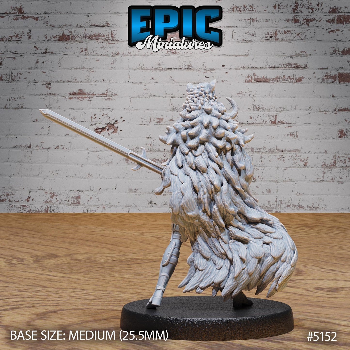 Boar Coat Warrior Lady (3 Variants Available) - Epic Miniatures