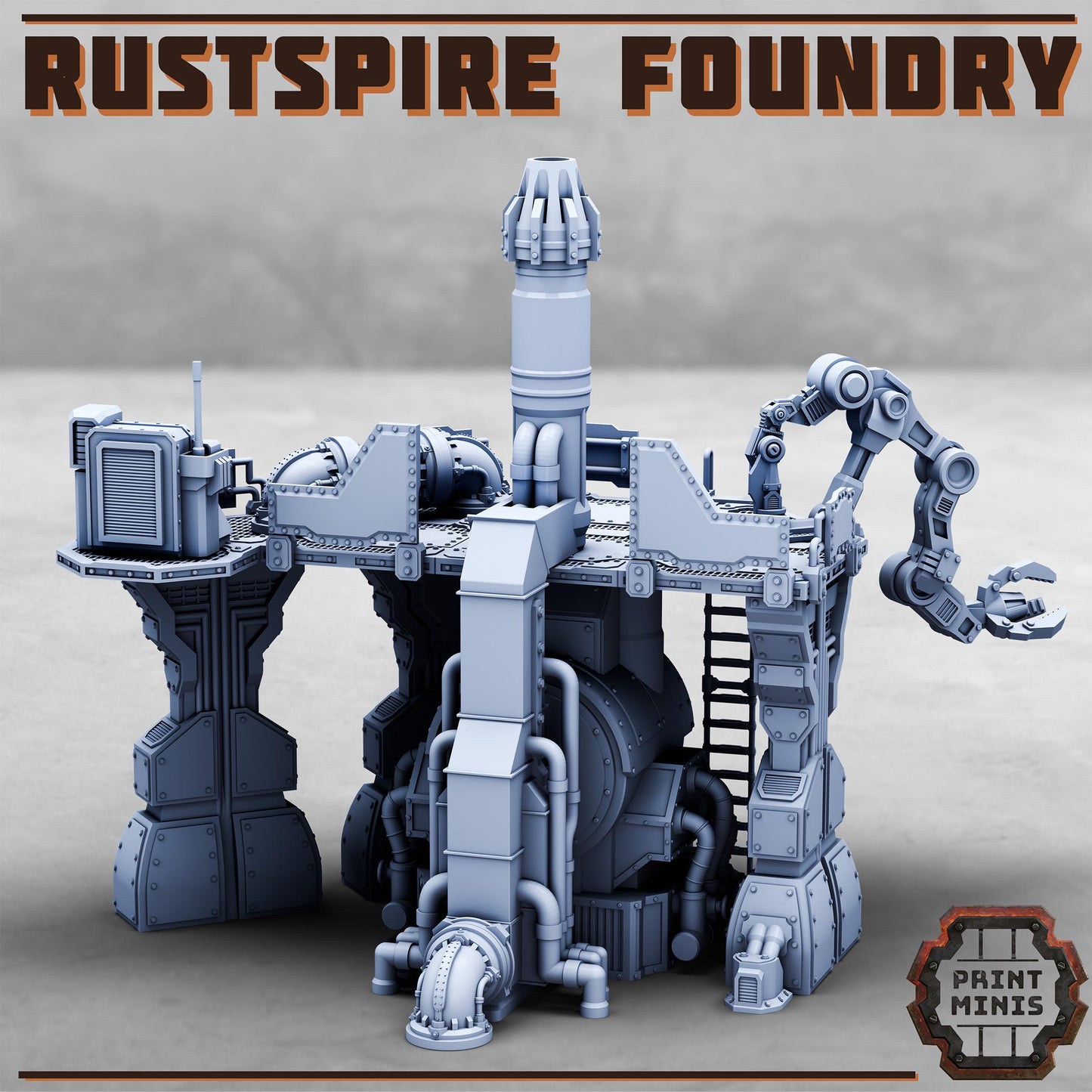 Rustspire Foundry, Scenery Kit - Print Minis