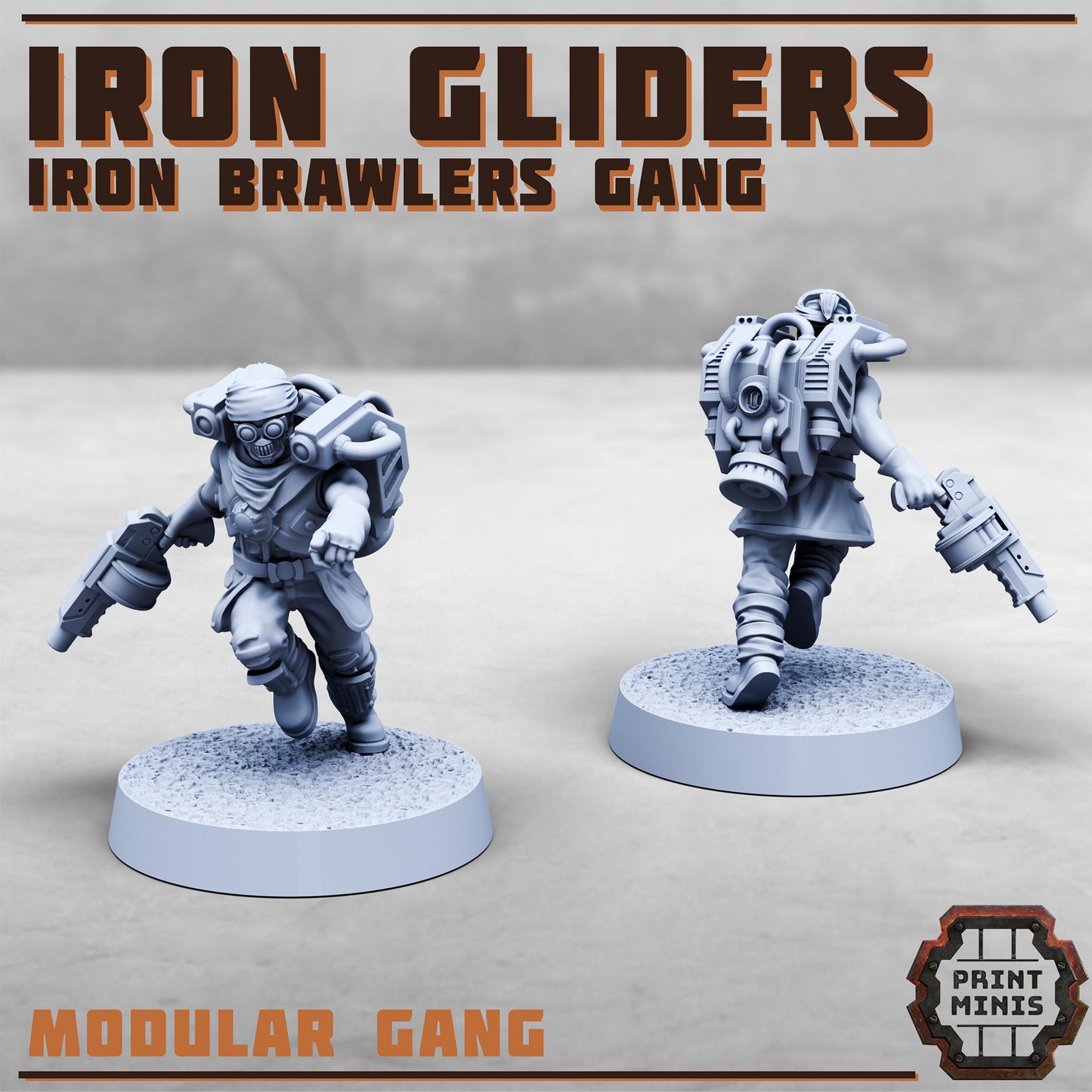 Iron Gliders - Iron Brawlers Gang (8 Variants Available) - Print Minis