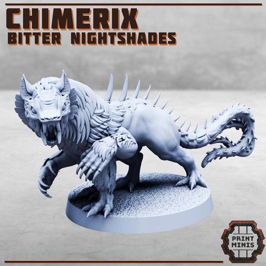Chimerix, Bitter Nightshade Alien Beast - Print Minis