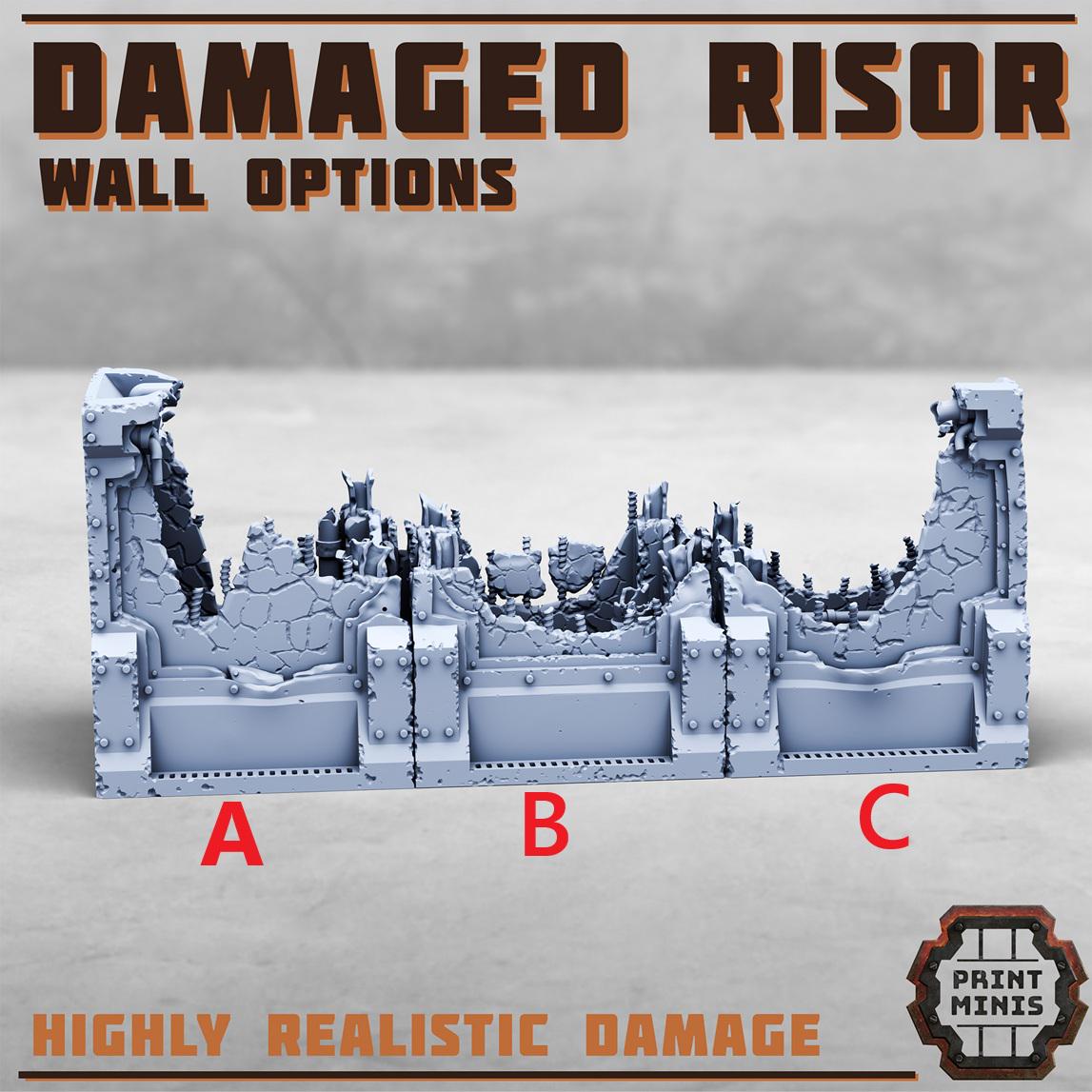 Risor District, Destroyed Walls Expansion - Scenery Kit - Print Minis