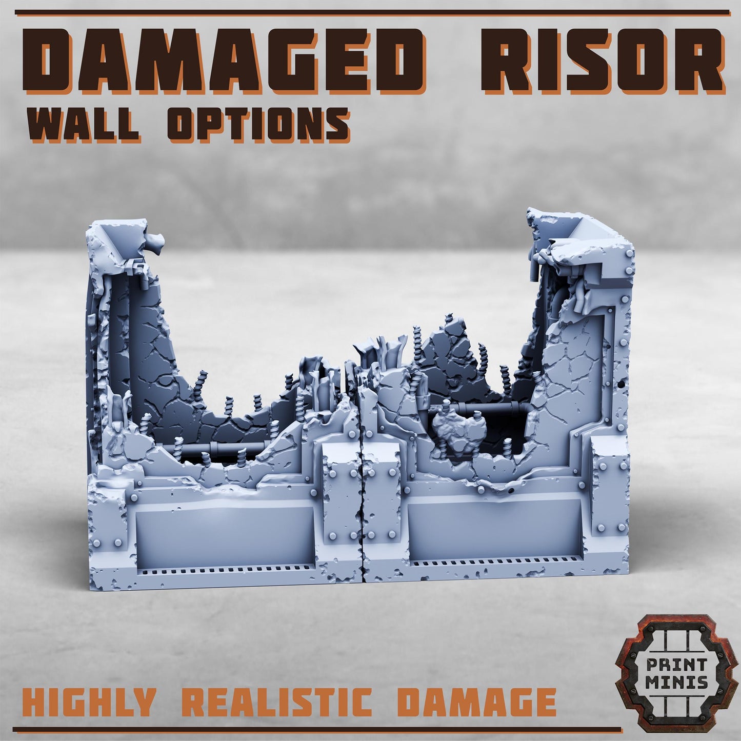 Risor District, Destroyed Walls Expansion - Scenery Kit - Print Minis