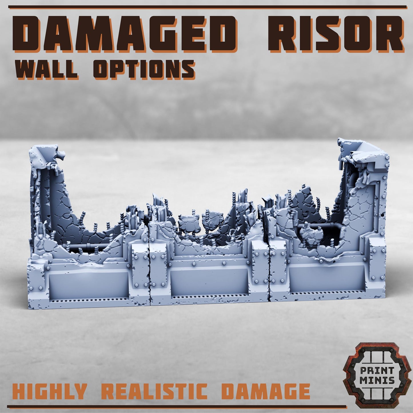 Risor District, Destroyed Walls Expansion - Scenery Kit - Print Minis
