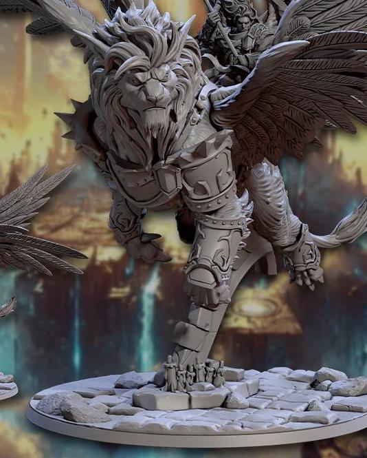 Mikail riding a Winged Lion - Artisan Guild