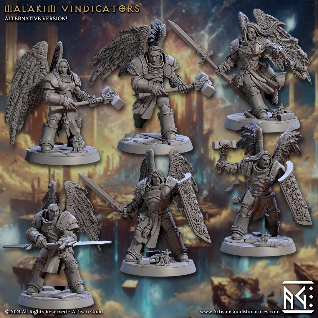 Malakim Vindicators, Winged (6 Variants Available) - Artisan Guild