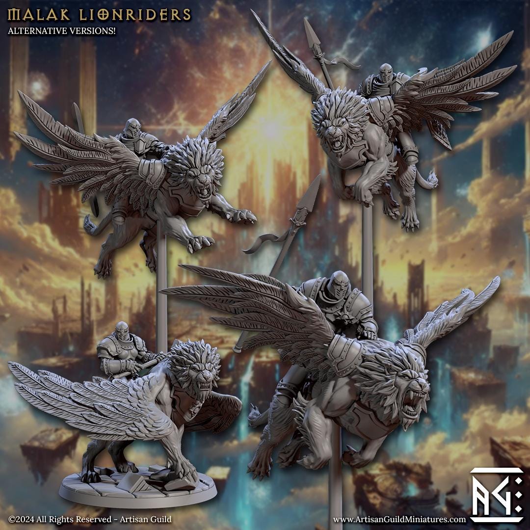 Malakim Lionriders (4 Variants Available) - Artisan Guild