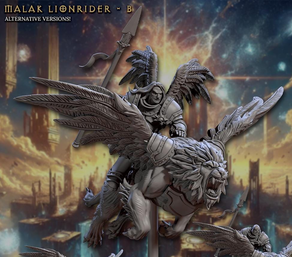 Malakim Lionriders - Winged Riders (4 Variants Available) - Artisan Guild