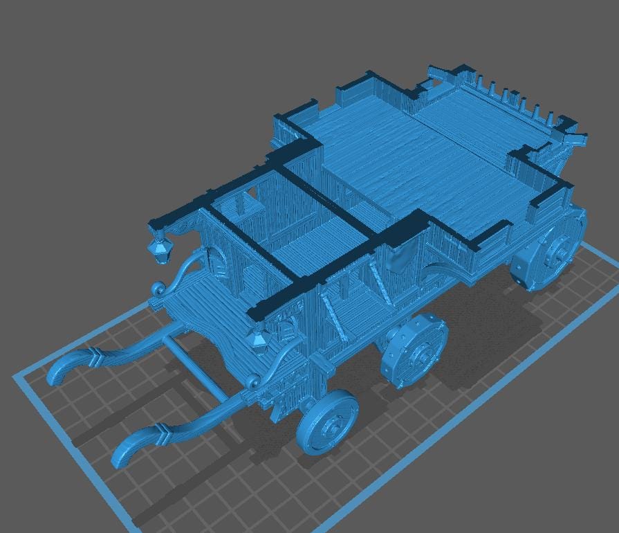 Wooden Wagon - Epic Miniatures