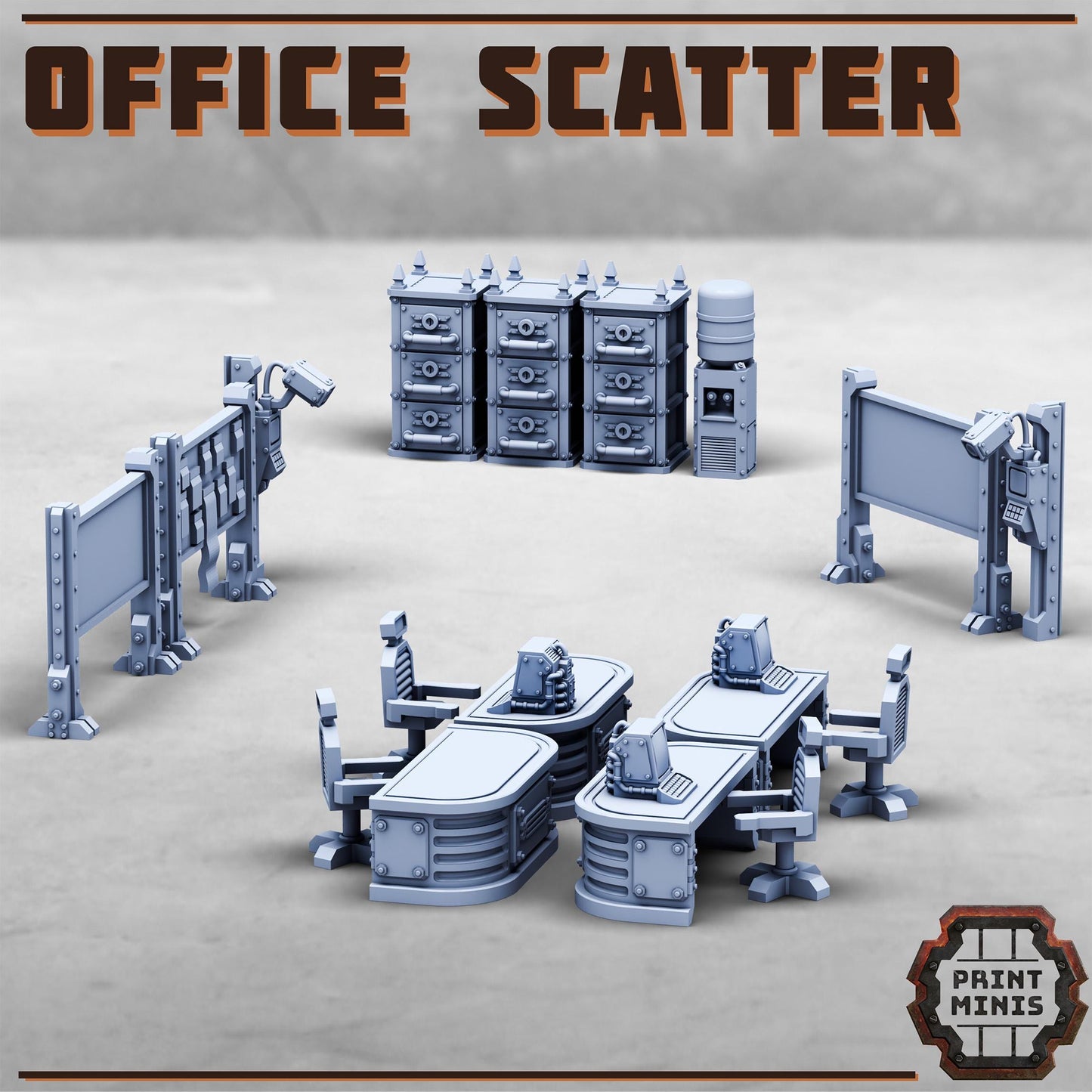 Office Scatter Set, 32mm Scale (8 Variants Available) - Print Minis