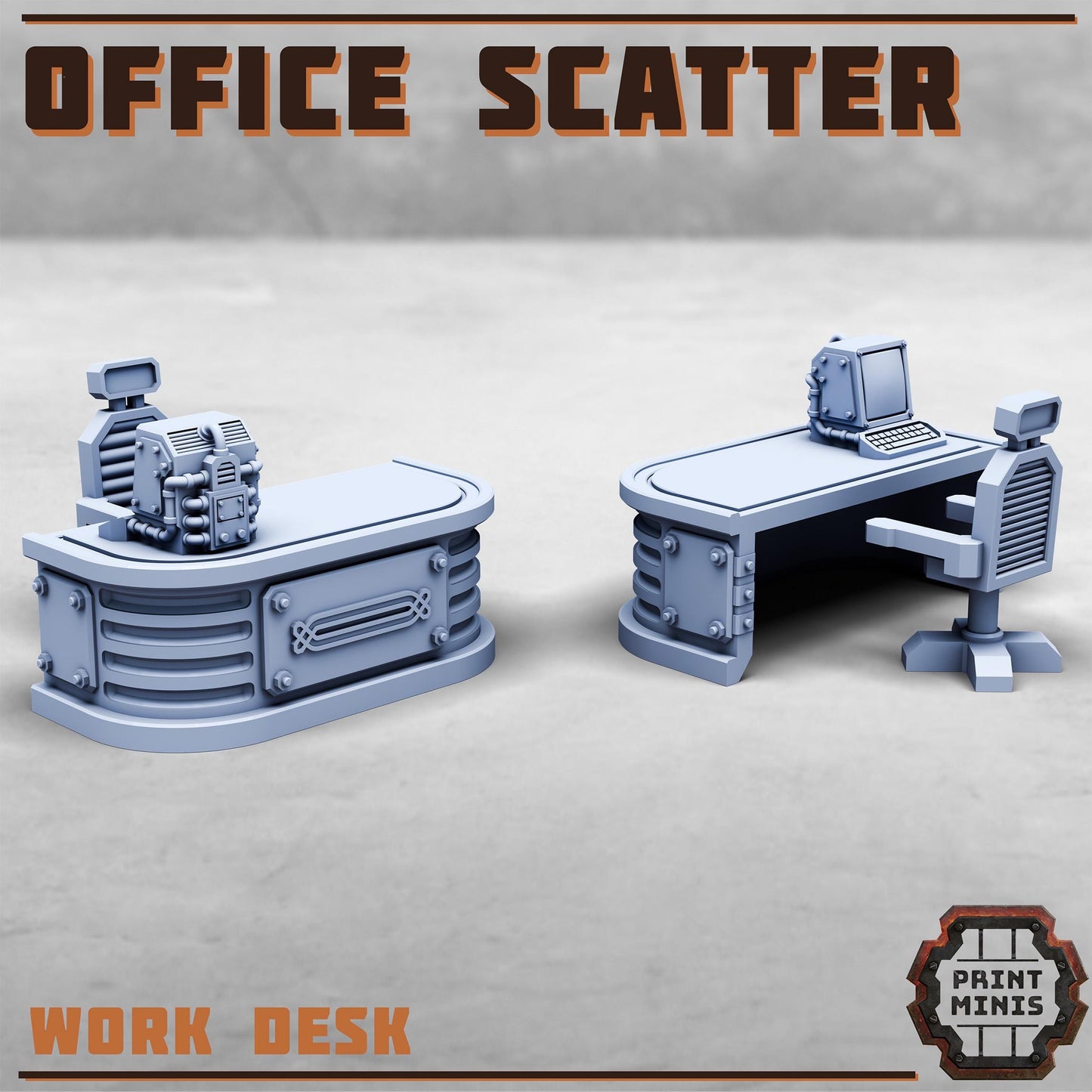Office Scatter Set, 28mm Scale (8 Variants Available) - Print Minis