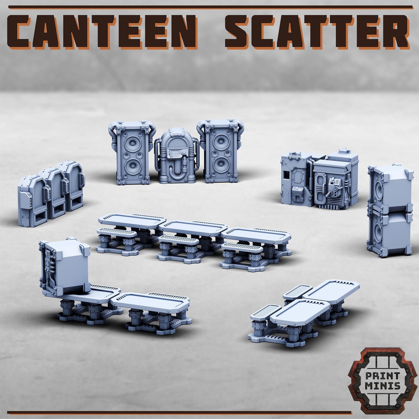 Canteen Scatter Set, 32mm Scale (8 Variants Available) - Print Minis