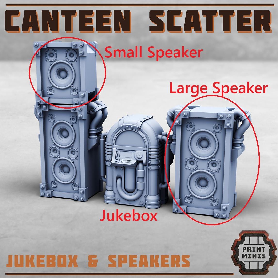 Canteen Scatter Set, 32mm Scale (8 Variants Available) - Print Minis