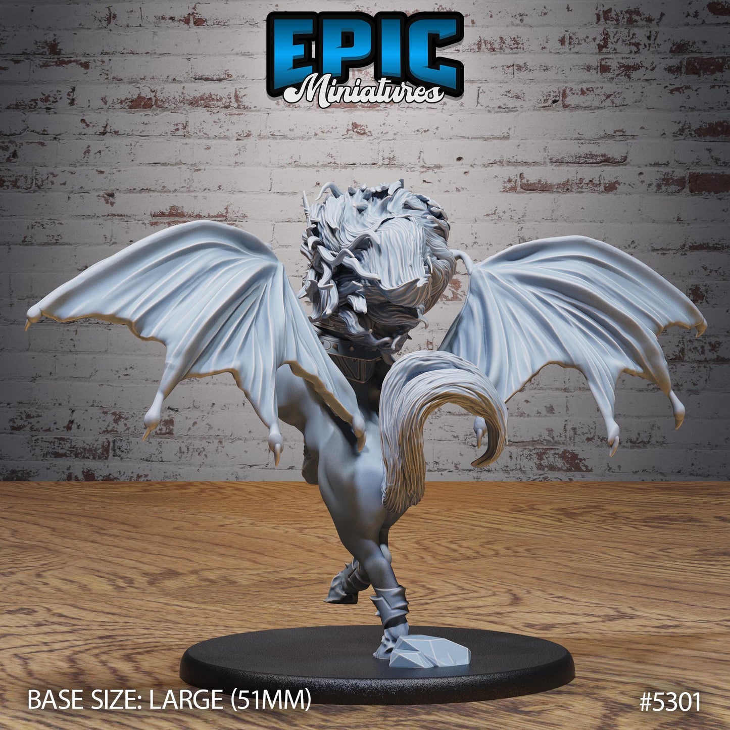 Dark Unicorn, Winged (2 Variants Available) - Epic Miniatures