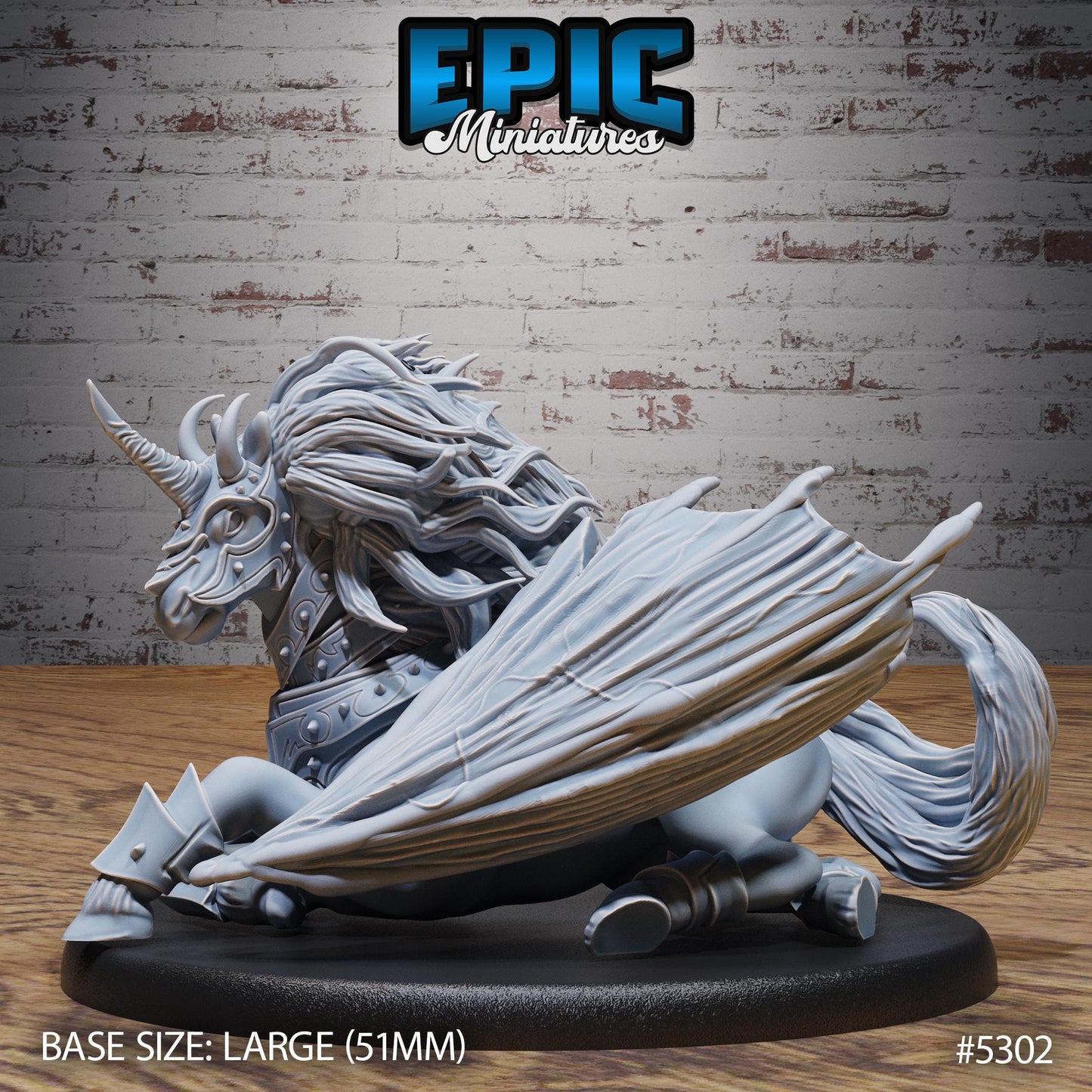 Dark Unicorn, Winged (2 Variants Available) - Epic Miniatures