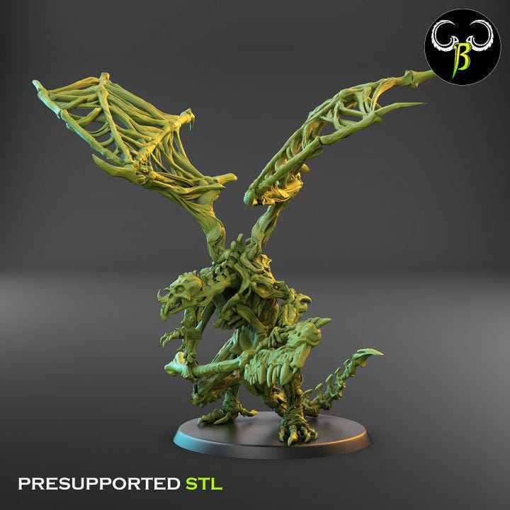 Goregyls, Bone Gargoyles - Axe Squad (4 Variants Available) - Clay Beast Creations