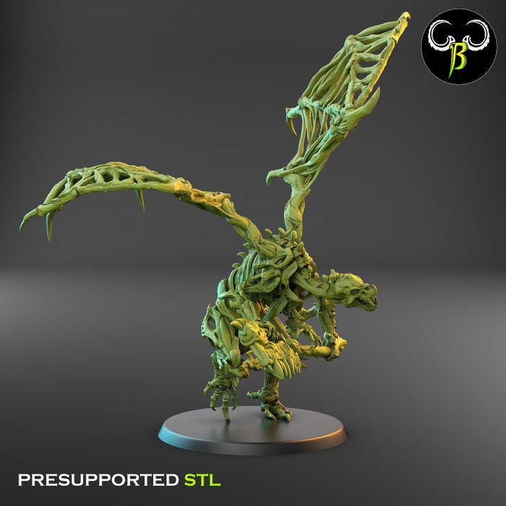 Goregyls, Bone Gargoyles - Axe Squad (4 Variants Available) - Clay Beast Creations