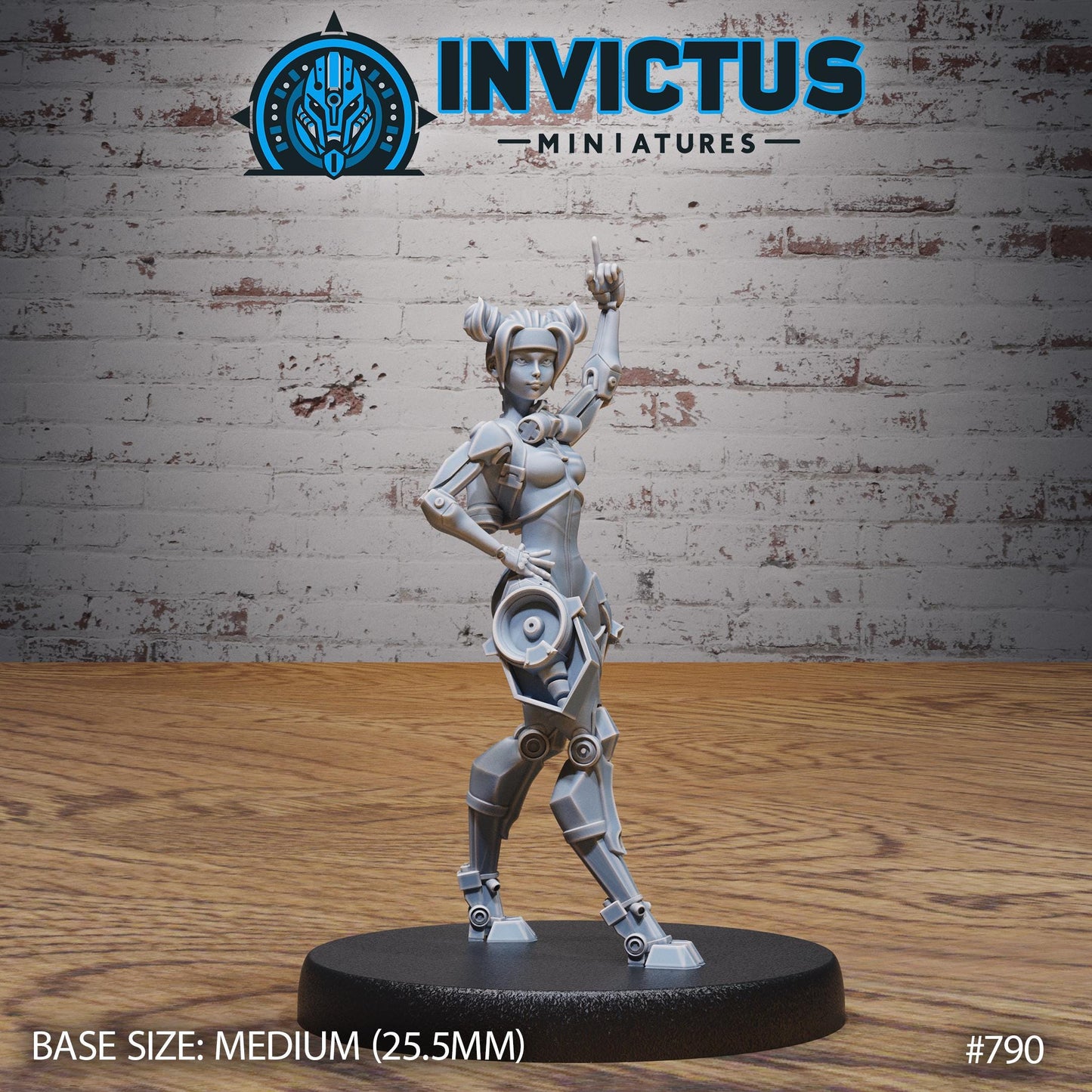 Racing Flag Girl (4 Variants Available) - Invictus Miniatures