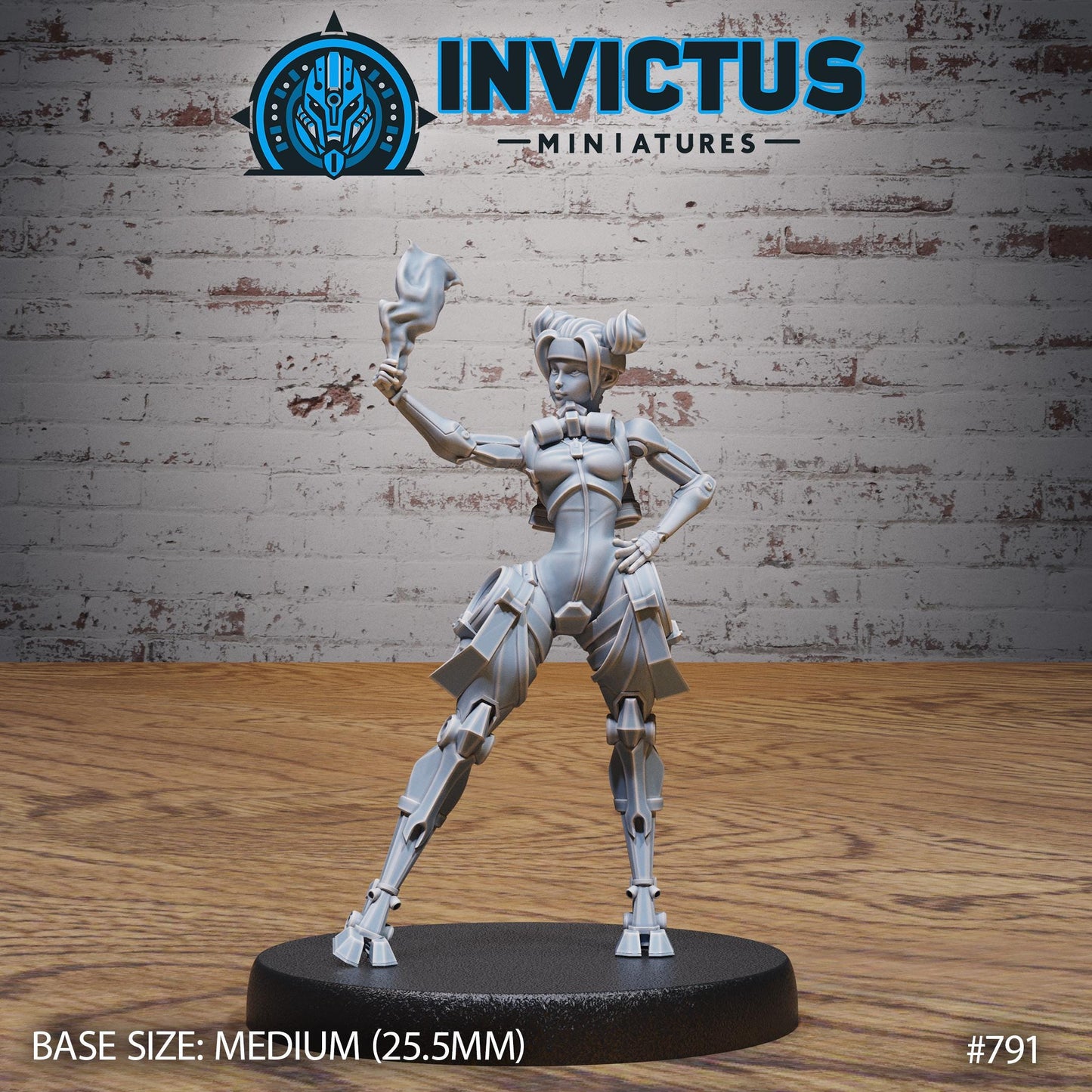 Racing Flag Girl (4 Variants Available) - Invictus Miniatures