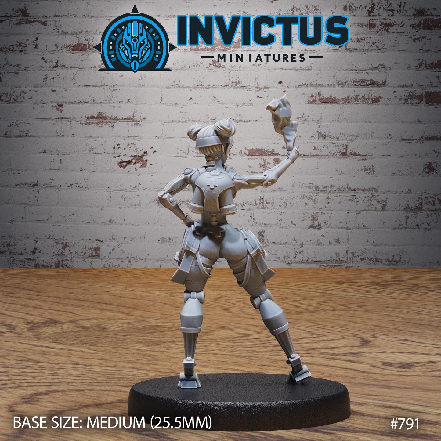 Racing Flag Girl (4 Variants Available) - Invictus Miniatures