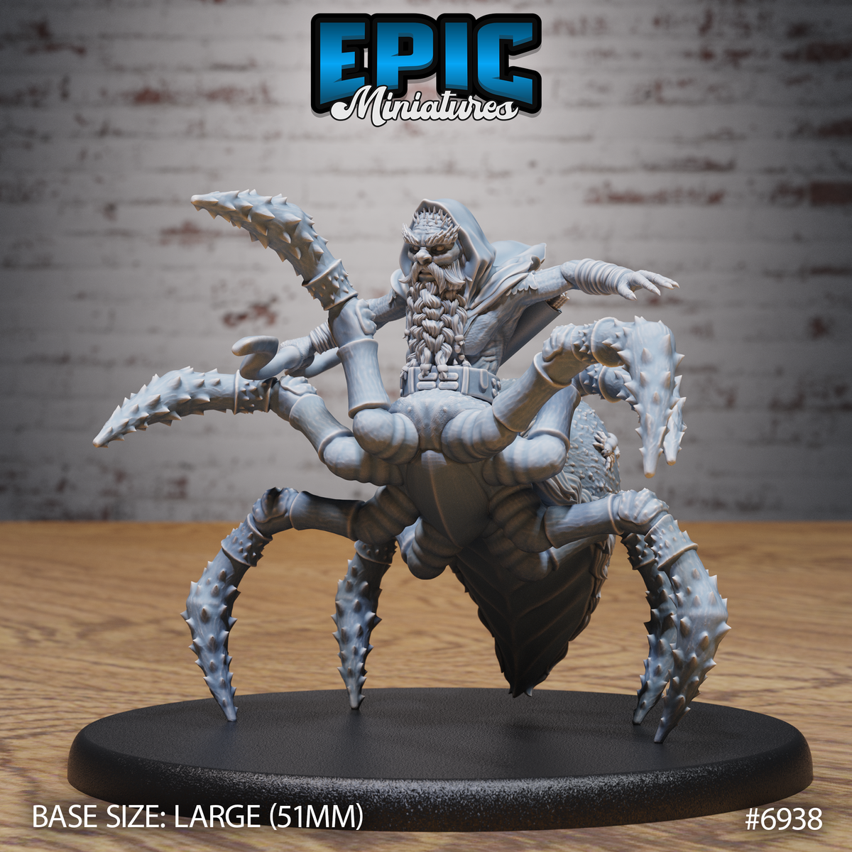 Dwarf Drider, Spider-Dwarf Creature (3 Variants Available) - Epic Miniatures