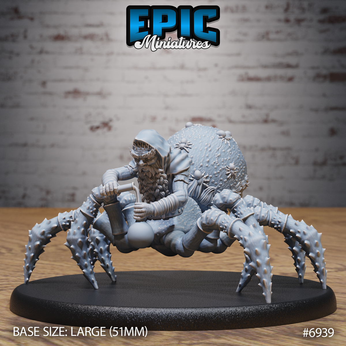 Dwarf Drider, Spider-Dwarf Creature (3 Variants Available) - Epic Miniatures
