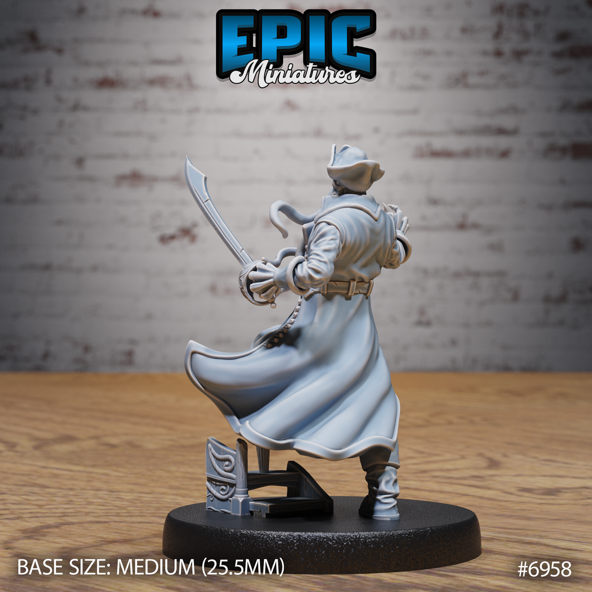 Mind Pirate Captain (3 Variants Available) - Epic Miniatures