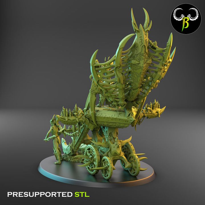Altar of the 8 - Dark Elf Poison Chariot (2 Variants Available) - Clay Beast Creations