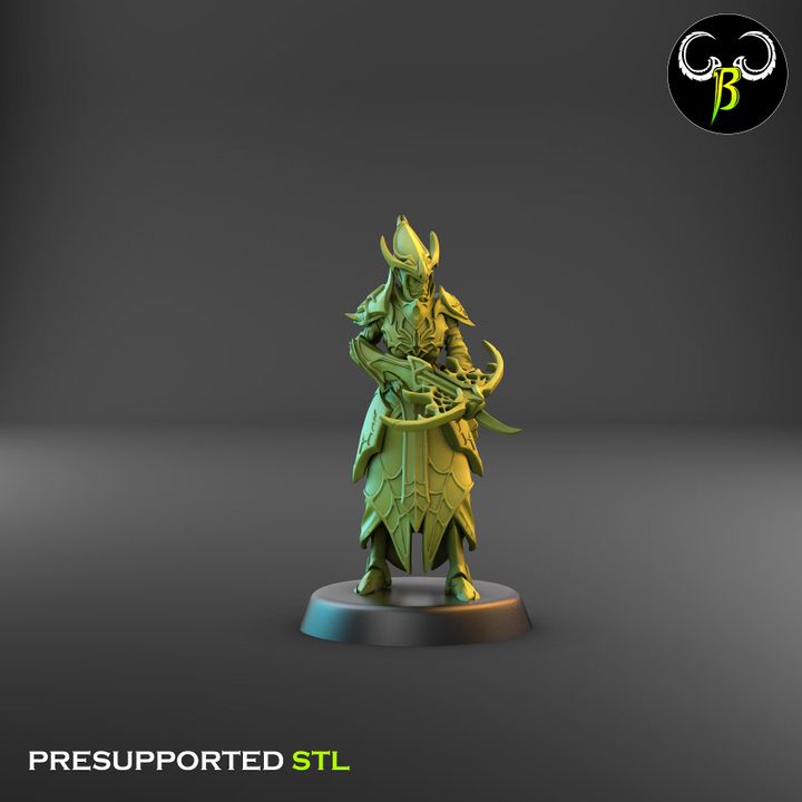 Cultists of the Web - Ranged, Dark Elf Crossbow Squad 1 (4 Variants Available) - Clay Beast Creations