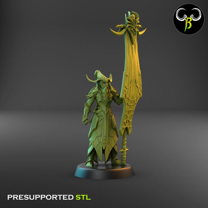 Cultists of the Web - Dark Elf Leader Squad (3 Variants Available) - Clay Beast Creations