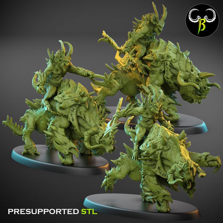 Gore Riders, Set 2 (3 Variants Available) - Clay Beast Creations