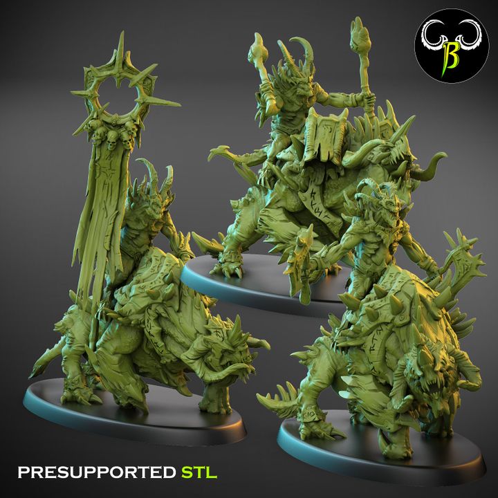 Gore Riders, Leader Set (3 Variants Available) - Clay Beast Creations