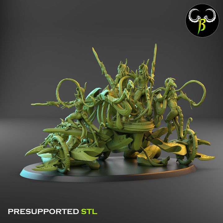 Skin Flayers, Snake-Drawn Demon Chariots (3 Variants Available) - Clay Beast Creations