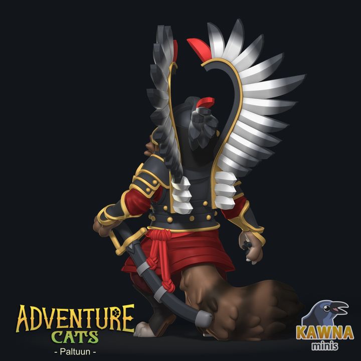Paltuun Paladin - Cat Folk Holy Warrior (2 Variants Available) - Kawna Minis