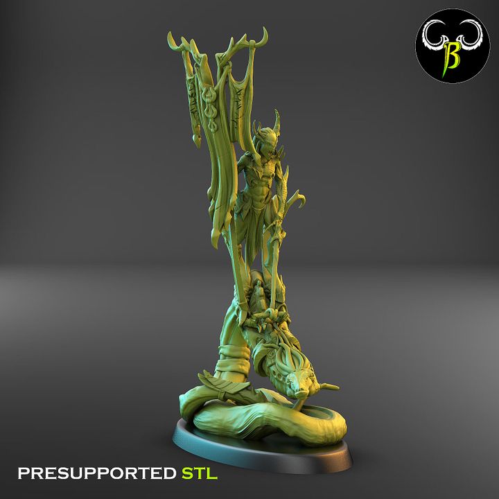 Soul Reavers, Male - Snake-Riding Demons (6 Variants Available) - Clay Beast Creations