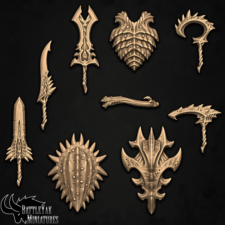 Primal Heart Weapons, Customisation Pack - 32mm Scale (9 Variants Available) - Battle Yak