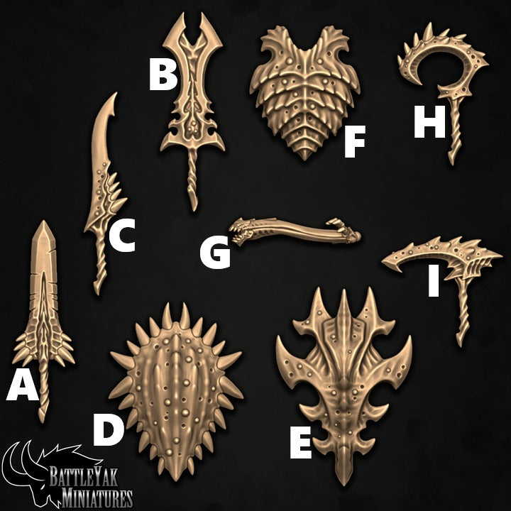 Primal Heart Weapons, Customisation Pack - 32mm Scale (9 Variants Available) - Battle Yak