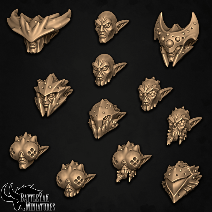 Primal Heart Apex Heads, Customisation Pack - 32mm Scale (12 Variants Available) - Battle Yak