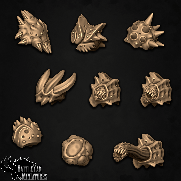 Primal Heart Apex Pauldrons, Customisation Pack - 32mm Scale (9 Variants Available) - Battle Yak