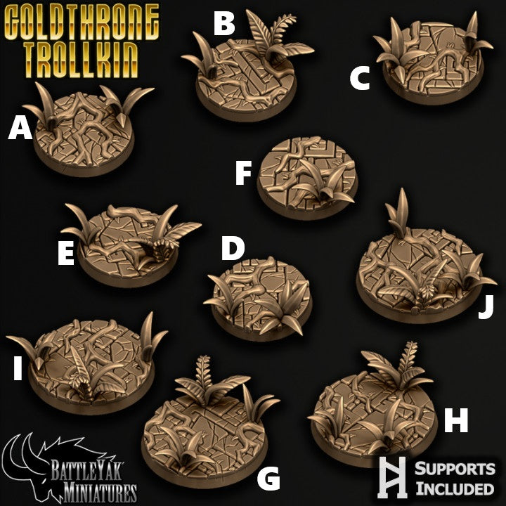 Golden City Bases - Jungle Temple Base Set (15 Variants Available) - Battle Yak