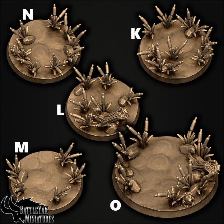 Cankerfen Swamp Bases - Reeds, Rocks and Frogs Base Set (15 Variants Available) - Battle Yak