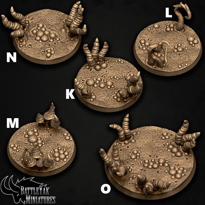 Plague Garden Bases - Diseased Tendrils , Fungus and Pustules Base Set (15 Variants Available) - Battle Yak