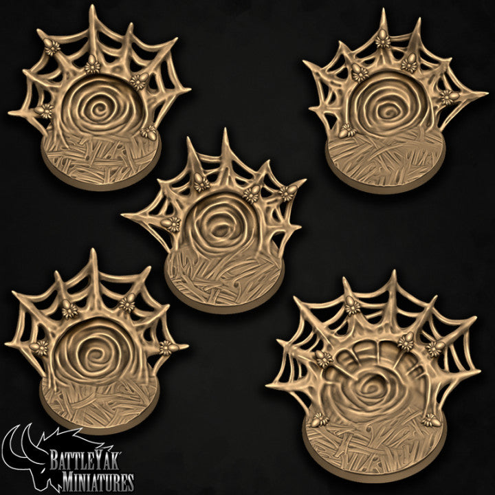 Eldarch Starweaver Bases - Spiders and Webs Base Set (15 Variants Available) - Battle Yak