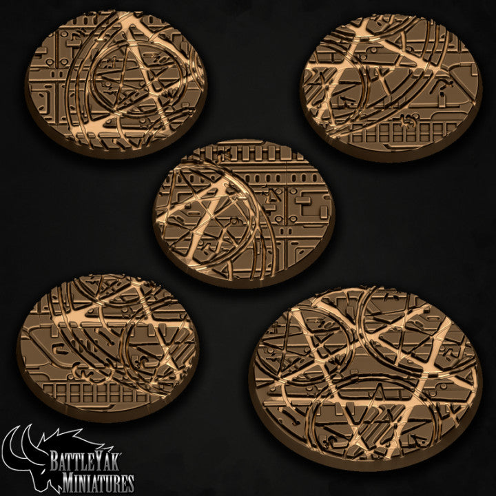 Sentinel Fortress Bases - Ruined Pentagrams Design Base Set (16 Variants Available) - Battle Yak